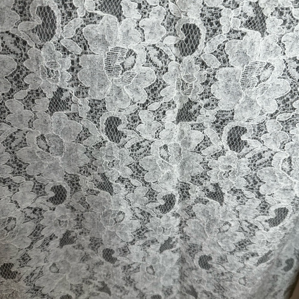 Kut from the Kloth Gray Lace V-Neck Sweater - Picture 2 of 5